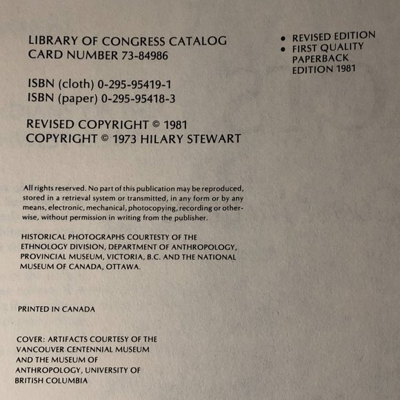 Artifacts of the Northwest Coast Indians Paperback – 1981 by Hilary Stewart - Picture 8 of 16